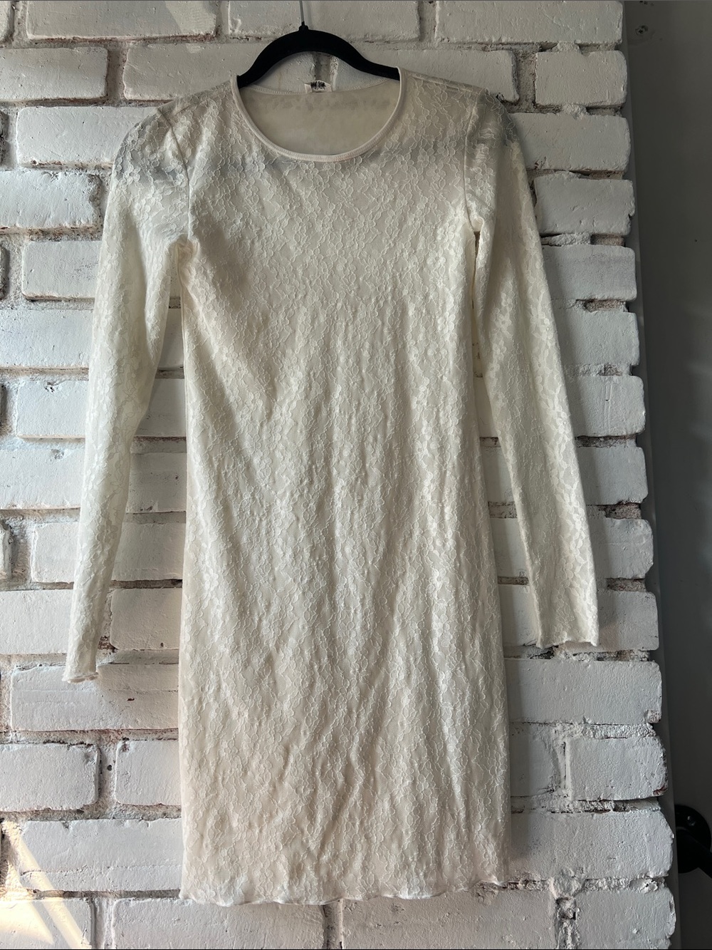 Wilfred fitted Women's Ivory Lace Long-Sleeve Sheath Dress